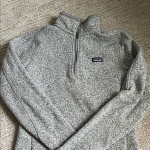 Patagonia Quarter Zip Sweater in Heather Gray